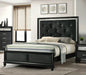 Crown Mark Furniture Lila King Upholstered Panel Bed in Black B4398-K image