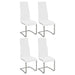 Montclair High Back Dining Chairs Black and Chrome (Set of 4) image