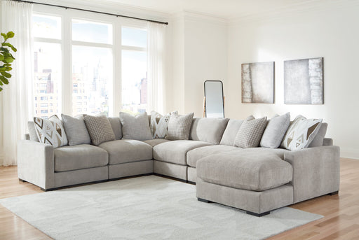Aslan Court Sectional with Chaise - Home Furniture And More (Brentwood, MD)