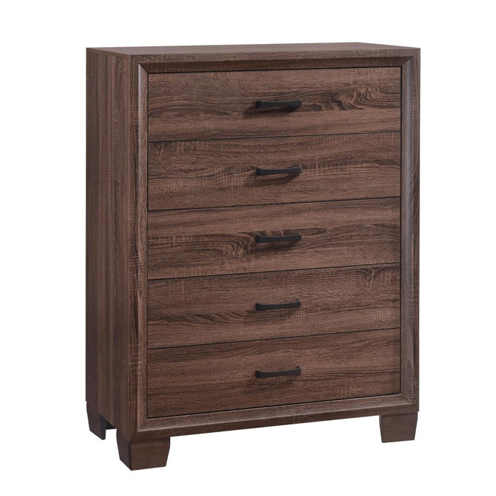 Brandon 5-drawer Chest Medium Warm Brown image