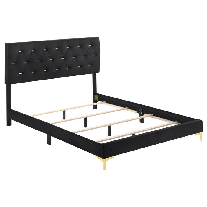 Kendall Panel Bed E.King, & Queen Black & White