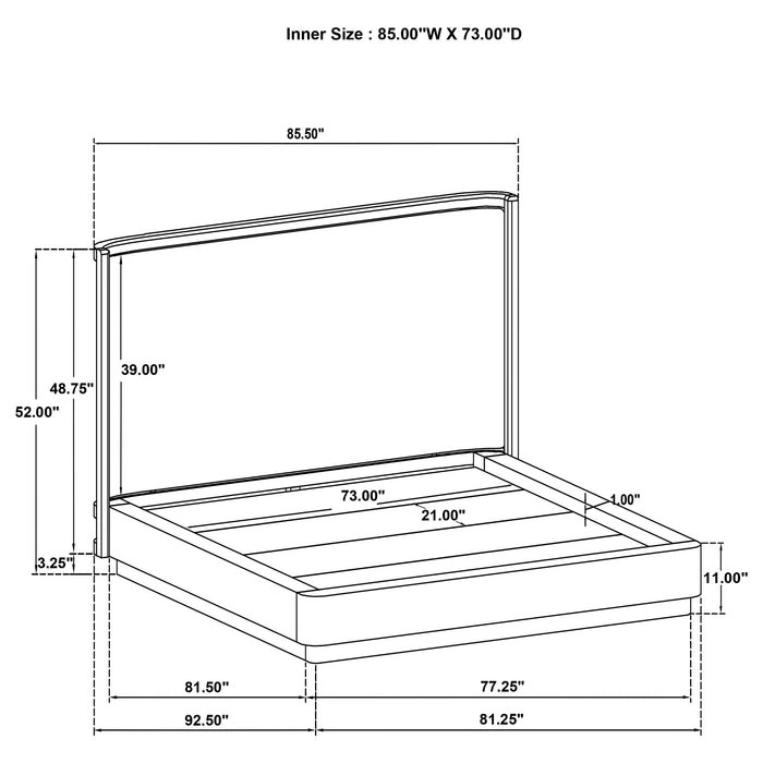 Kailani Wingback Platform Bed