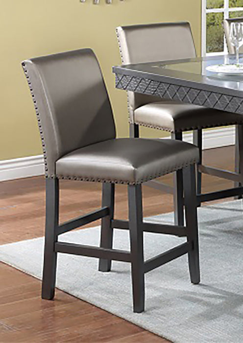 Crown Mark Furniture Bankston Counter Height Chair in Brown (Set of 2) image