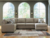 Newellen Sectional with Chaise - Home Furniture And More (Brentwood, MD)