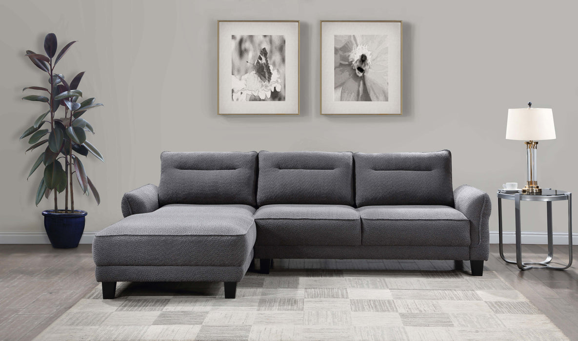 Caspian Upholstered Curved Arms Sectional Sofa