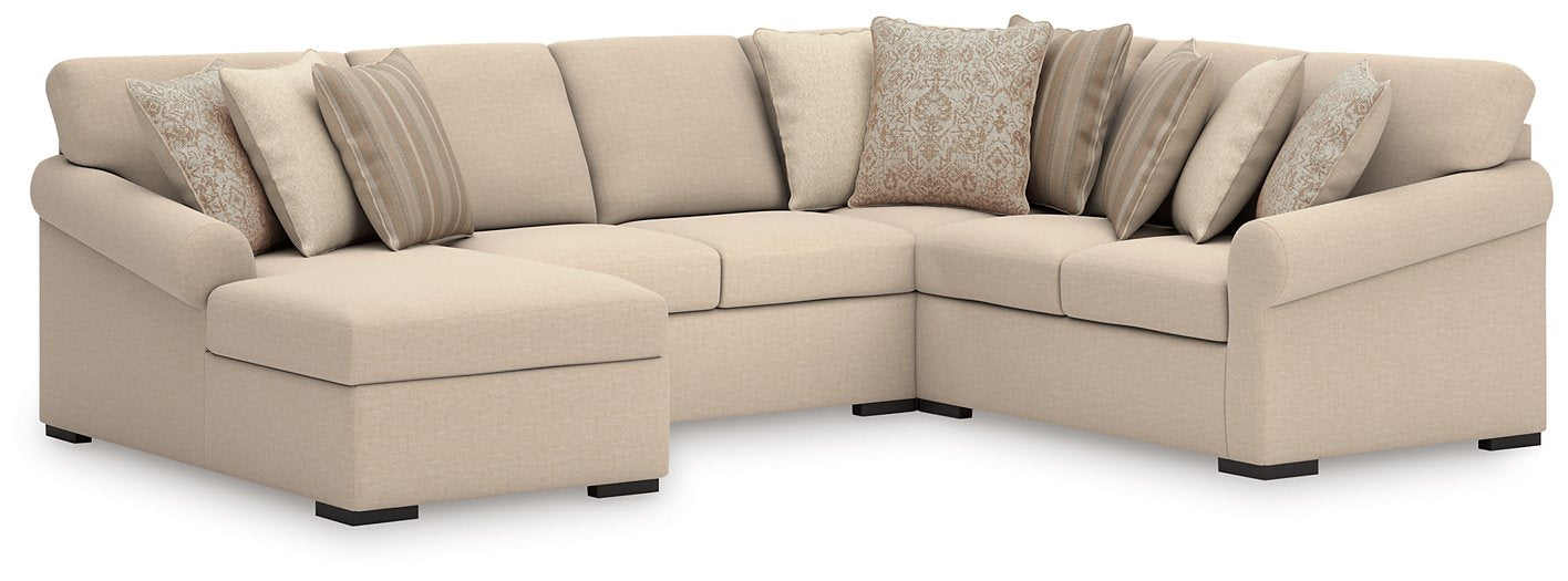 LadyMae Sectional with Chaise - Home Furniture And More (Brentwood, MD)