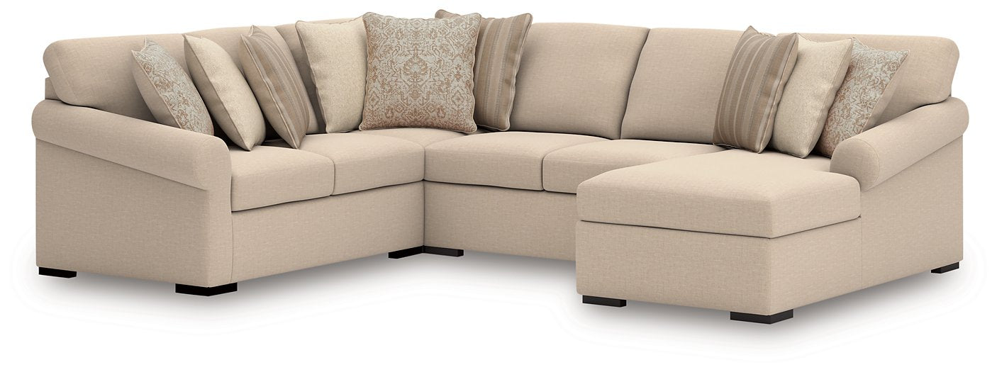 LadyMae Sectional with Chaise - Home Furniture And More (Brentwood, MD)
