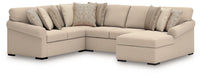 LadyMae Sectional with Chaise - Home Furniture And More (Brentwood, MD)