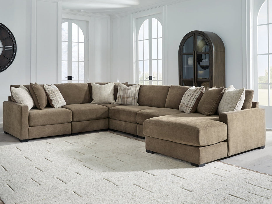 Camellia-Court Sectional with Chaise - Home Furniture And More (Brentwood, MD)