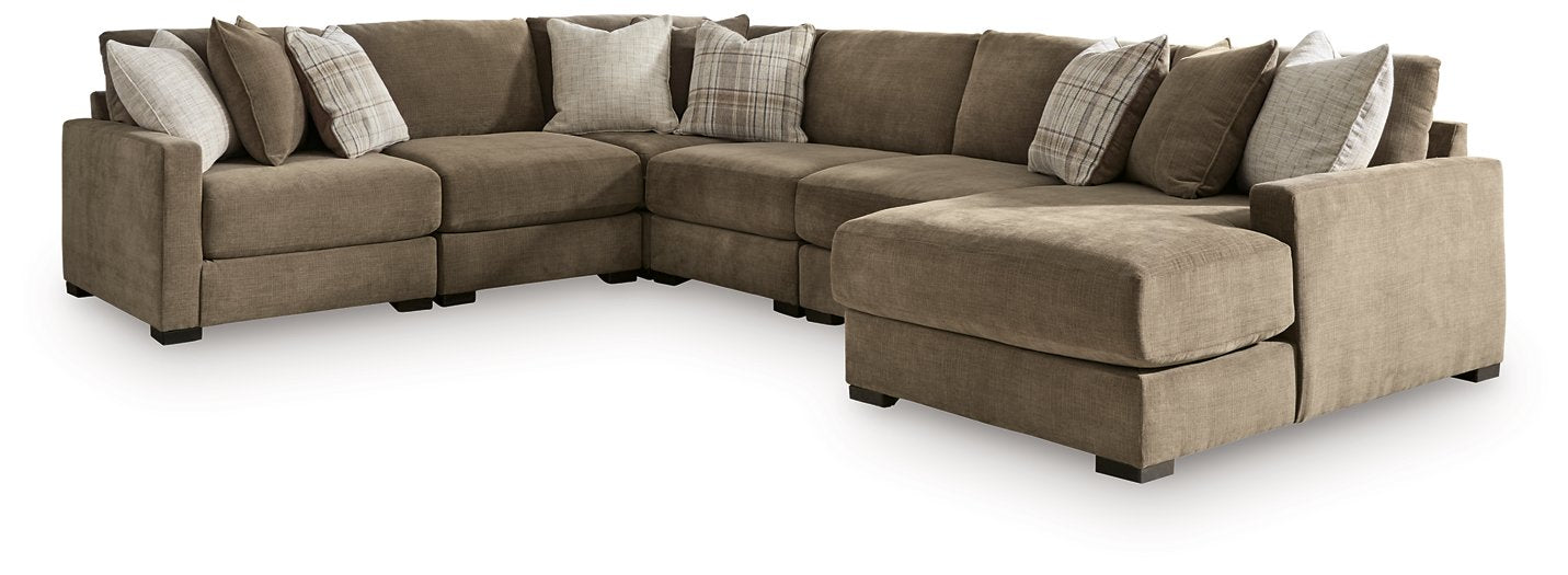 Camellia-Court Sectional with Chaise - Home Furniture And More (Brentwood, MD)