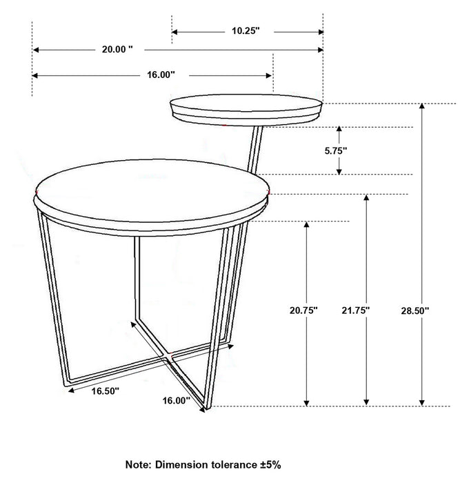 Yael Side Table - Home Furniture And More (Brentwood, MD)