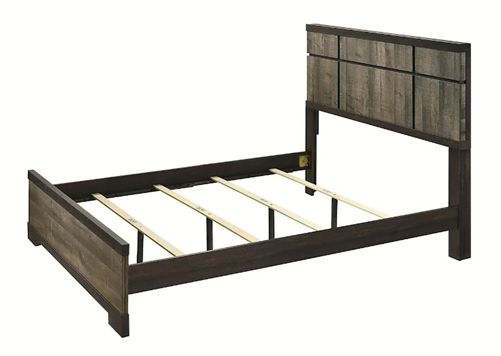 Crown Mark Furniture Remington Queen Panel Bed in Brown B8160-Q