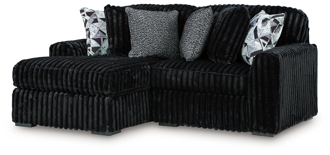 Midnight-Madness Sectional with Chaise - Home Furniture And More (Brentwood, MD)