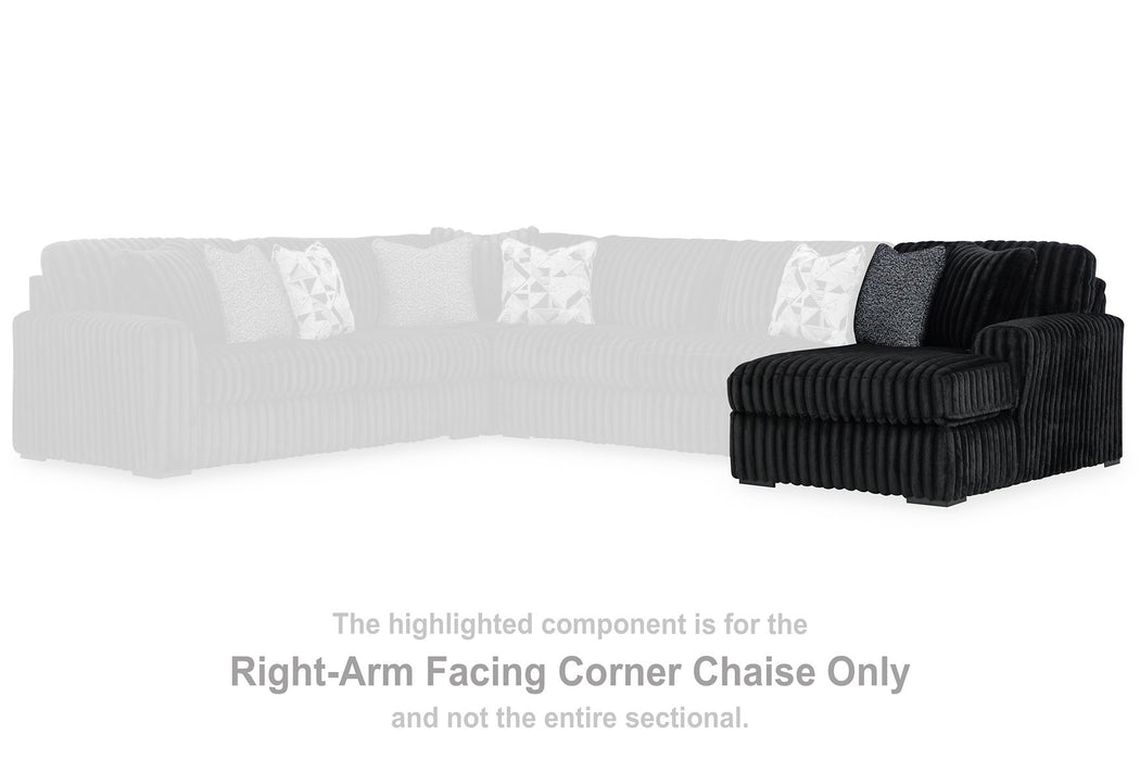 Midnight-Madness Sectional with Chaise - Home Furniture And More (Brentwood, MD)