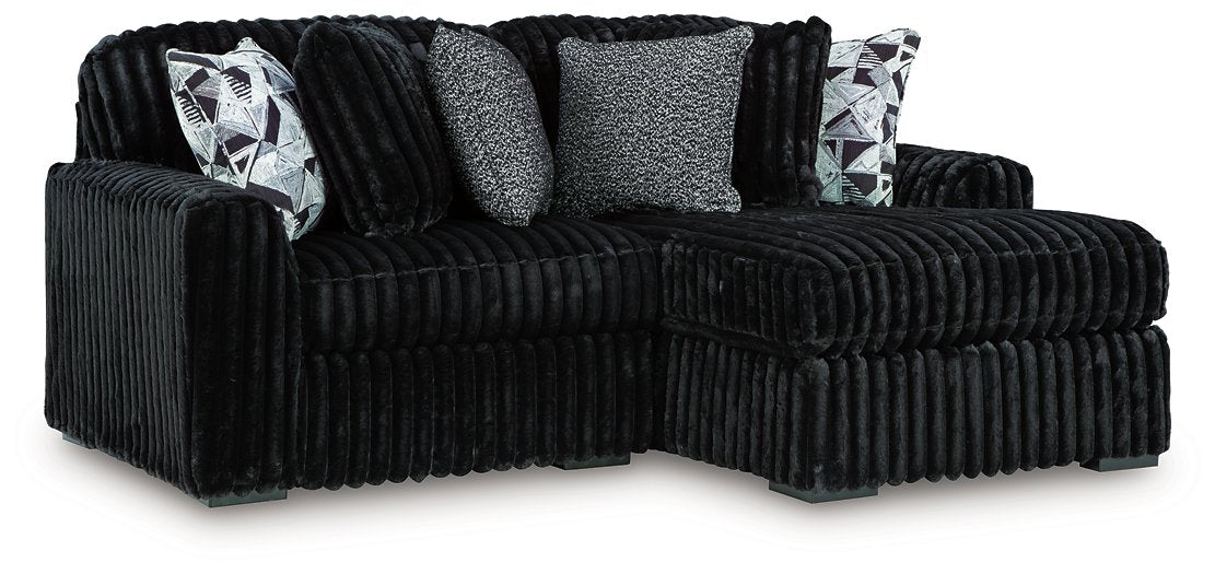 Midnight-Madness Sectional with Chaise - Home Furniture And More (Brentwood, MD)