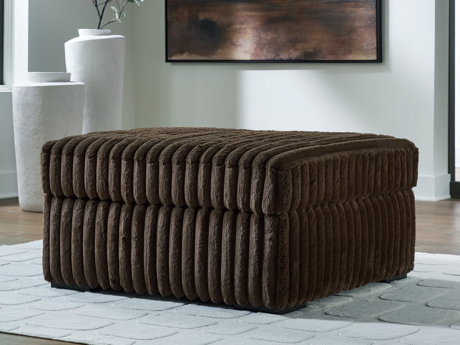 Midnight-Madness Oversized Accent Ottoman - Home Furniture And More (Brentwood, MD)