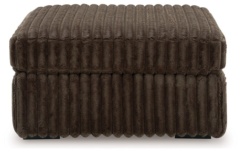 Midnight-Madness Oversized Accent Ottoman - Home Furniture And More (Brentwood, MD)