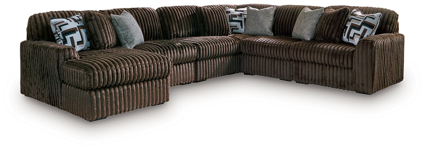 Midnight-Madness Sectional with Chaise - Home Furniture And More (Brentwood, MD)