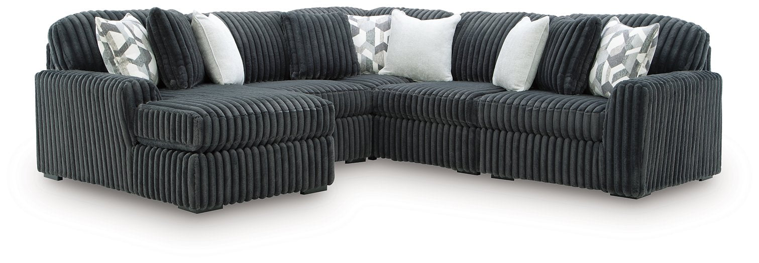 Midnight-Madness Sectional with Chaise - Home Furniture And More (Brentwood, MD)