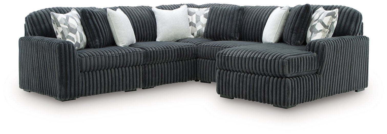 Midnight-Madness Sectional with Chaise - Home Furniture And More (Brentwood, MD)