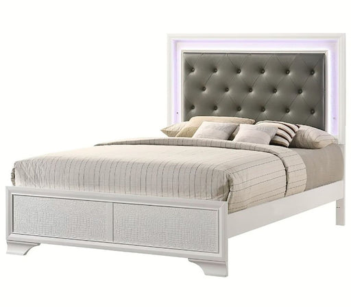Crown Mark Furniture Lyssa King Upholstered Bed in White B4310-K image