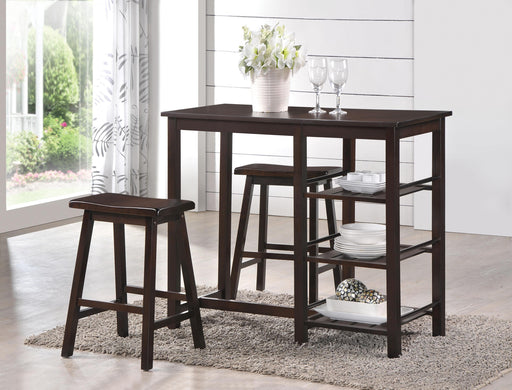 Nyssa Walnut Counter Height Set (3Pc Pk) image