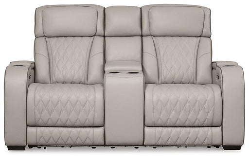 Boyington Power Reclining Loveseat with Console - Home Furniture And More (Brentwood, MD)