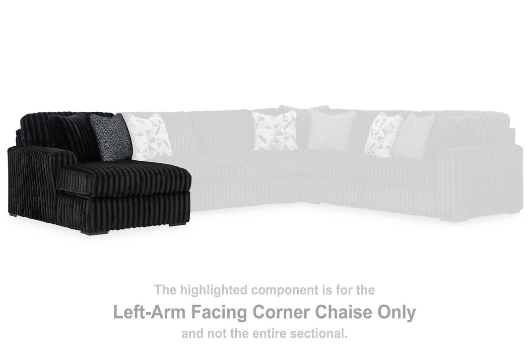 Midnight-Madness Sectional with Chaise - Home Furniture And More (Brentwood, MD)
