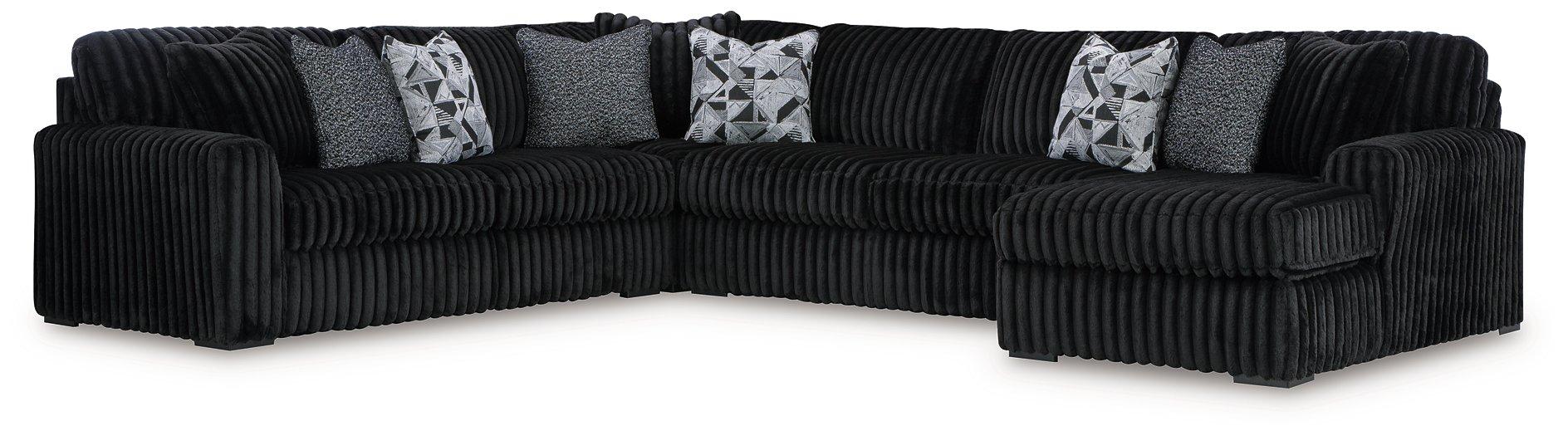 Midnight-Madness Sectional with Chaise - Home Furniture And More (Brentwood, MD)