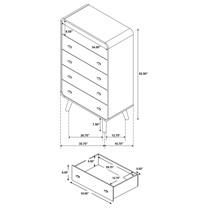 Robyn Chest of Drawers - Home Furniture And More (Brentwood, MD)