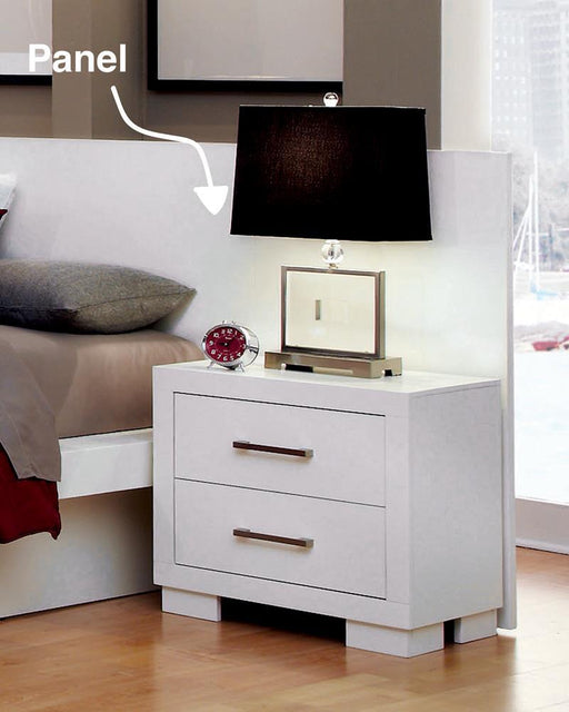 Jessica Nightstand Panels White (Set of 2) - Home Furniture And More (Brentwood, MD)