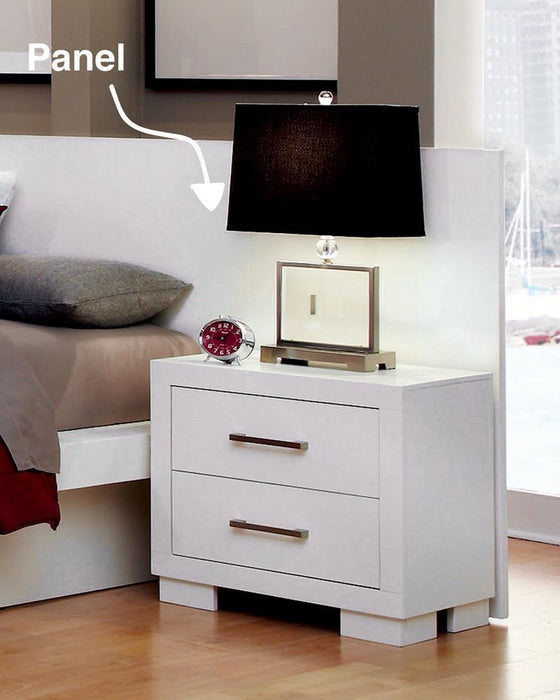 Jessica Nightstand Panels White (Set of 2) - Home Furniture And More (Brentwood, MD)