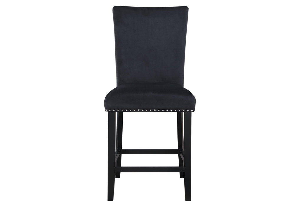D04 BLACK VELVET BAR STOOL