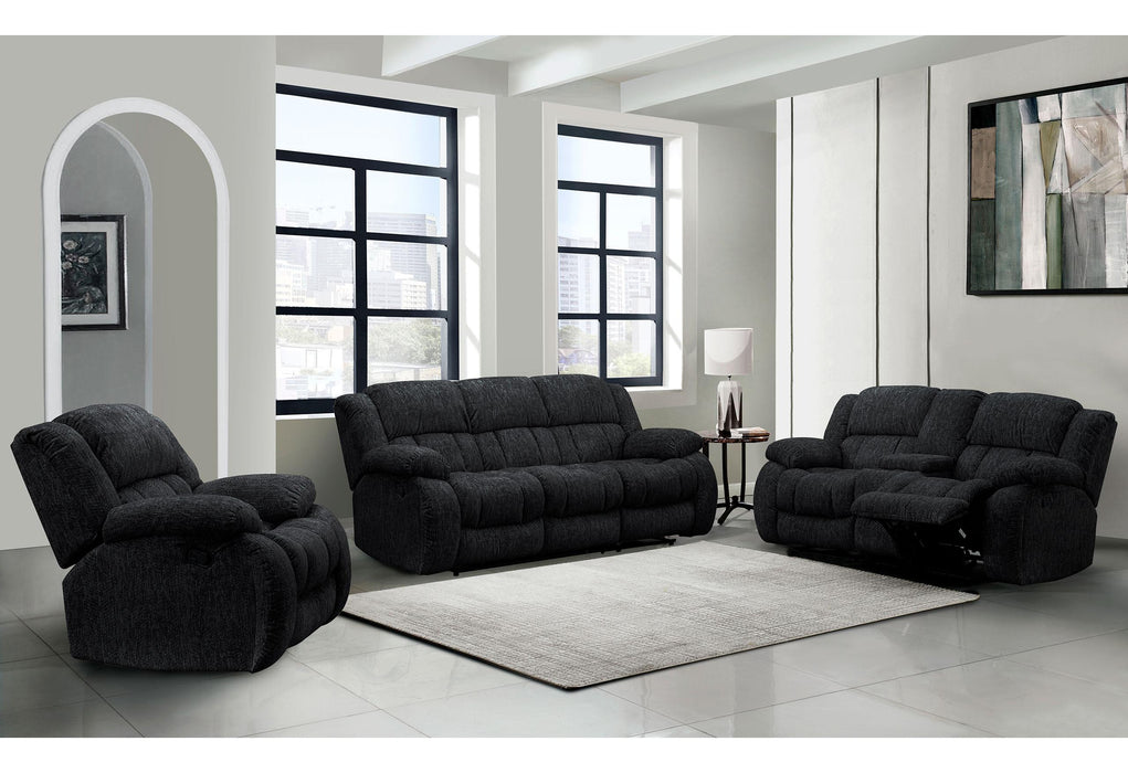 U250 EBONY RECLINING SOFA/CONSOLE RECLINING LOVESEAT/GLIDER RECLINER