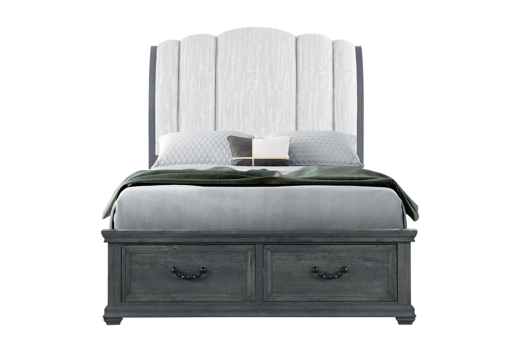 ROWAN GREY STORGAE QUEEN BED