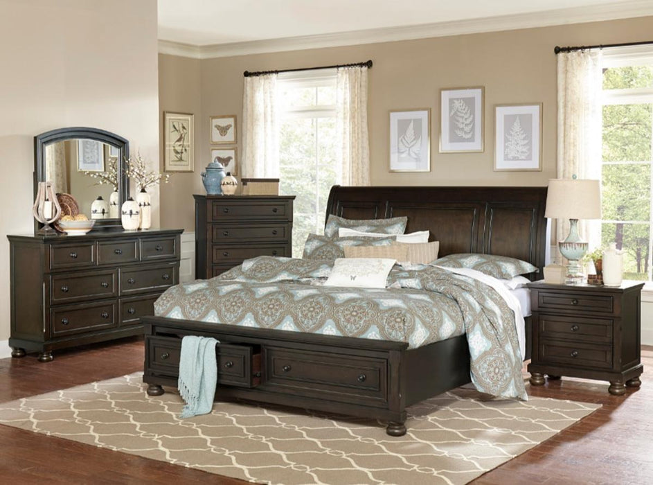 Begonia King Platform Bed in Gray 1718KGY-1EK*