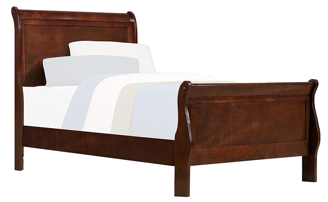 Mayville Twin Sleigh in Brown Cherry 2147T-1