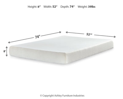 Chime 8 Inch Memory Foam Mattress in a Box - Home Furniture And More (Brentwood, MD)