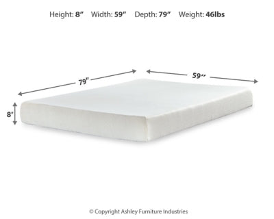 Chime 8 Inch Memory Foam Mattress in a Box - Home Furniture And More (Brentwood, MD)