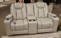 Elevate Edges Glider Reclining Loveseat with Console - Home Furniture And More (Brentwood, MD)