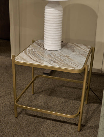 Manor Stone End Table - Home Furniture And More (Brentwood, MD)
