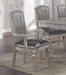 Crown Mark Klina Glam Dining Arm Chair in Light Gray (Set of 2) image