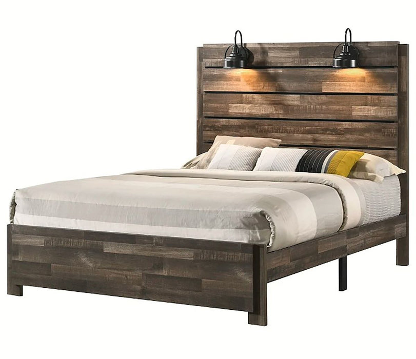 Crown Mark Furniture Carter King Platform Bed in Brown image