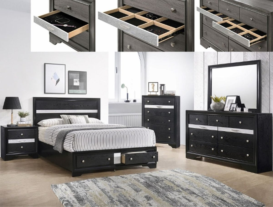 Crown Mark Regata Dresser in Black