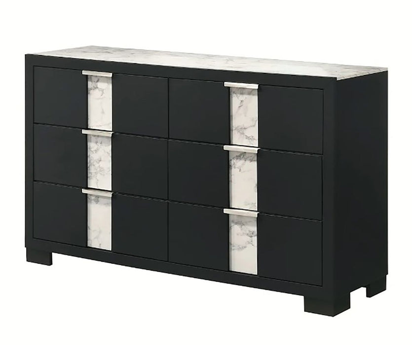 Crown Mark Furniture Rangley 6 Drawer Dresser in Black image