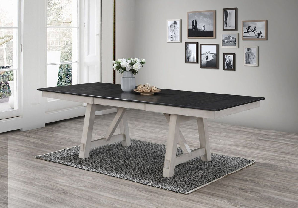 Crown Mark Maribelle Rectangular Dining Table in Chalk/Grey
