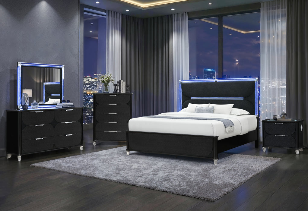 LANDO BLACK BEDROOM ACCESSORY
