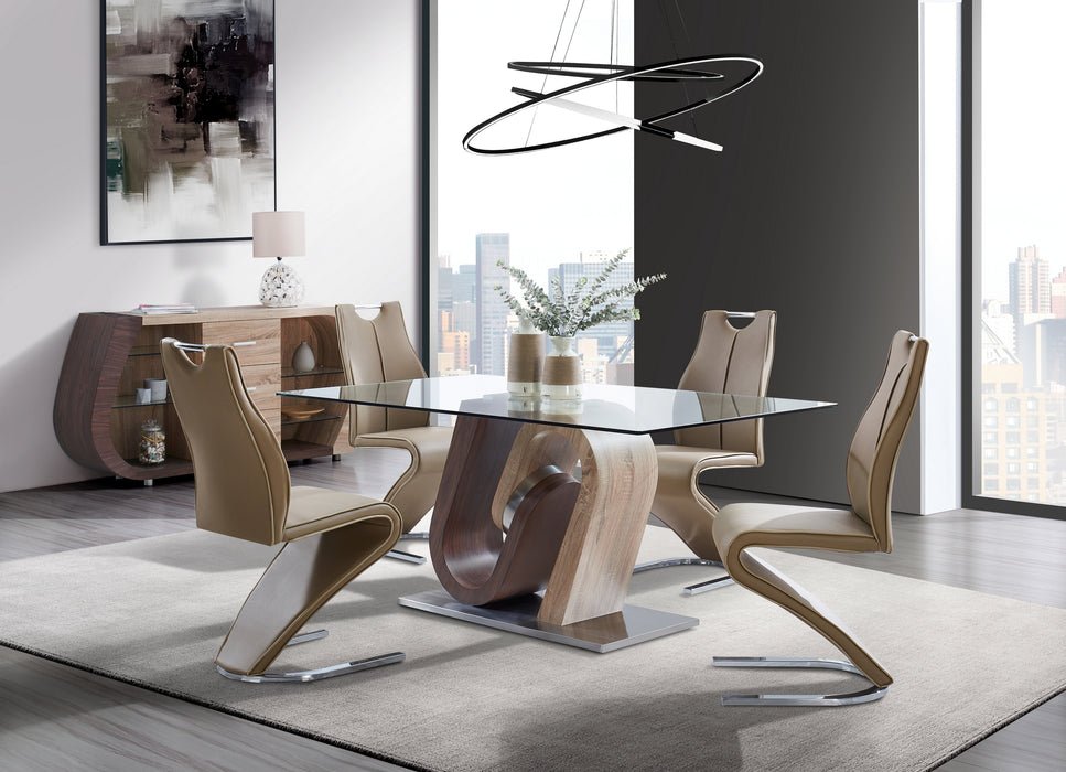 D4126N DINING TABLE AND 6 DINING CHAIRS